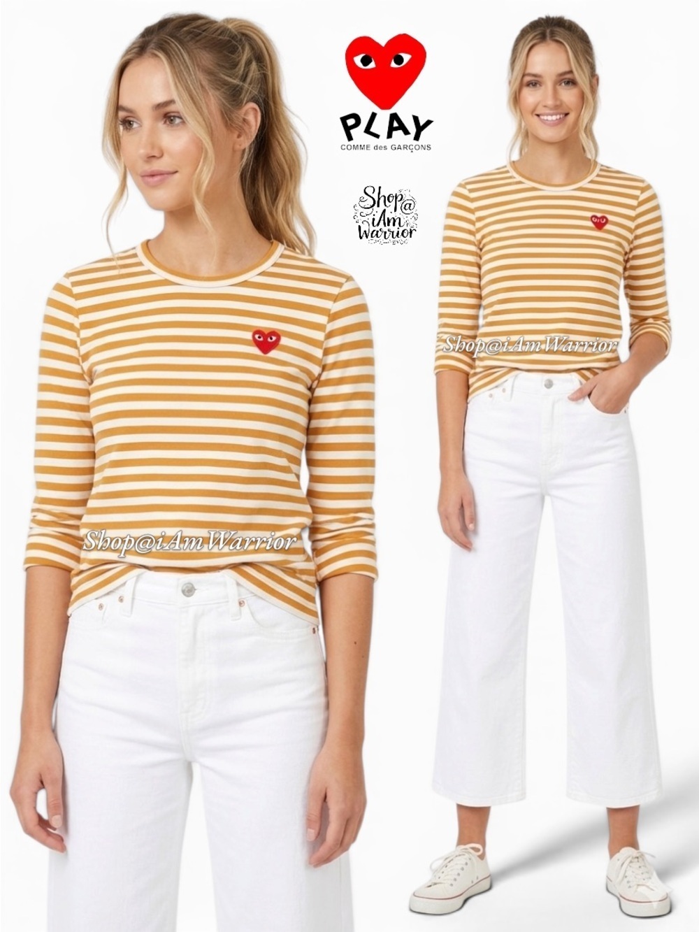Comme des Garçons striped crewneck long sleeve t-shirt *shop@iamwarrior
